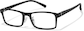Angle view of Rectangle  Glasses P2046121 in Black thumbnail