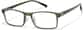 Angle view of Rectangle  Glasses P2046134 in Green thumbnail