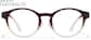 Front view of Round Glasses P206815 in Brown thumbnail