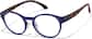 Angle view of Lunettes rondes P206816 in Bleu thumbnail
