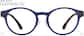 Front view of Lunettes rondes P206816 in Bleu thumbnail