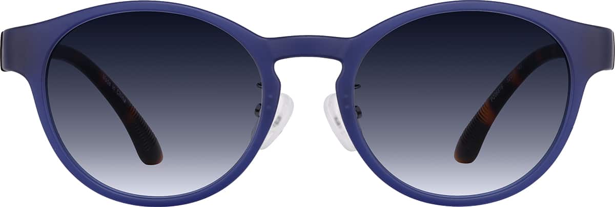 Adélie Dark Navy Blue Round Glasses #P206816 | Zenni Optical