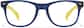 Front view of Kids’ Square Glasses P208316 in Blue and Yellow thumbnail
