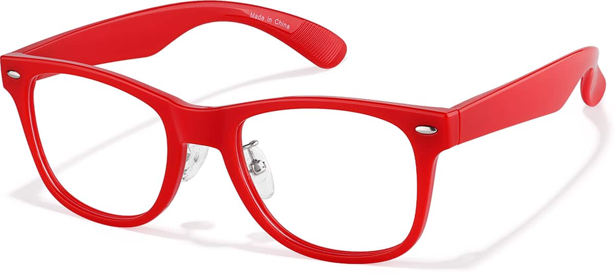 Red Kids' Square Glasses #P208318 | Zenni Optical