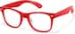 Angle view of Kids’ Square Glasses P208318 in Red thumbnail