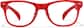 Front view of Kids’ Square Glasses P208318 in Red thumbnail