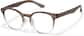 Angle view of Round Glasses  P208415 in Brown thumbnail
