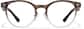 Front view of Round Glasses  P208415 in Brown thumbnail