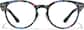 Front view of Round Glasses  P208439 in Midnight  thumbnail