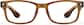 Front view of Lunettes rectangulaires en plastique  P228415 in Brun thumbnail