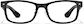 Front view of Lunettes rectangulaires en plastique  P228421 in Noir thumbnail
