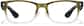 Front view of Plastic Rectangle Glasses  P228434 in Olive thumbnail