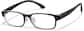 Angle view of Rectangle Glasses P238621 in Black thumbnail
