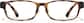 Front view of Rectangle Glasses P238625 in Tortoiseshell thumbnail