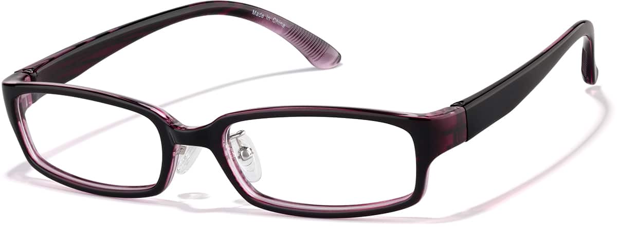 Black Rectangle Glasses #P239621 | Zenni Optical