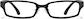 Front view of Rectangle Glasses P239621 in Black thumbnail