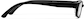 Side view of Rectangle Glasses P239621 in Black thumbnail