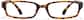 Front view of Lunettes rectangulaires P239625 in Écaille de tortue thumbnail