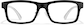Front view of Rectangle Glasses P244821 in Black thumbnail