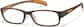 Angle view of Rectangle Glasses P248615 in Brown thumbnail