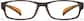 Front view of Rectangle Glasses P248615 in Brown thumbnail