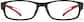 Front view of Lunettes rectangulaires P248621 in Noir thumbnail