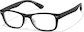Angle view of Square Glasses P270421 in Black thumbnail