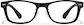 Front view of Square Glasses P270421 in Black thumbnail