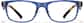 Front view of Lunettes rectangulaires en plastique  P278216 in Bleu thumbnail
