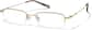 Angle view of Rectangle Glasses P314614 in Gold thumbnail