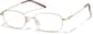 Angle view of Rectangle Glasses P316414 in Gold thumbnail