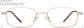 Front view of Rectangle Glasses P316414 in Gold thumbnail