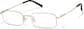 Angle view of Rectangle Glasses P320714 in Gold thumbnail