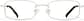 Front view of Rectangle Glasses P320714 in Gold thumbnail