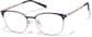 Angle view of Browline Glasses P3213416 in Blue thumbnail