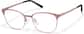 Angle view of Browline Glasses P3213419 in Pink thumbnail