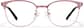 Front view of Browline Glasses P3213419 in Pink thumbnail