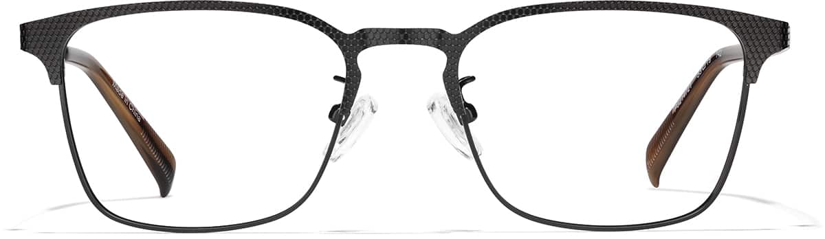Front view of Browline Glasses P3214721 in Black