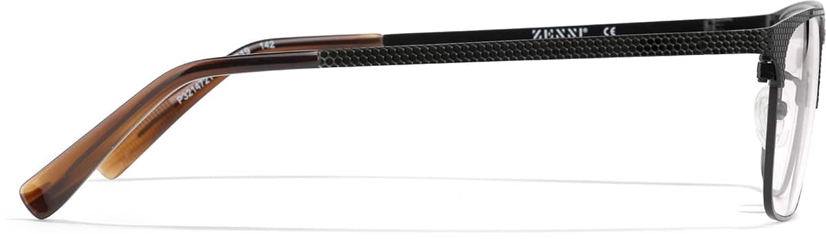 Side view of Browline Glasses P3214721 in Black