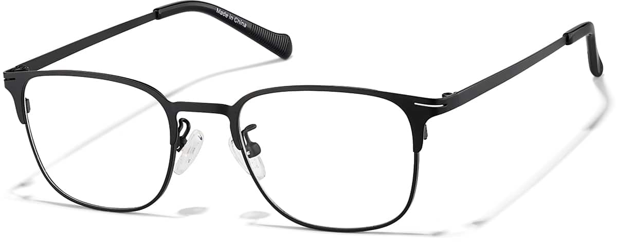 Angle view of Browline Glasses P3214821 in Black