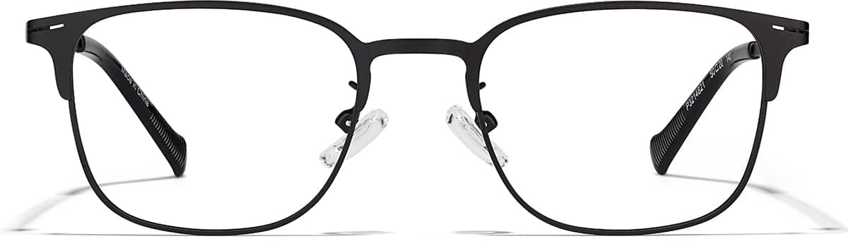 Front view of Browline Glasses P3214821 in Black