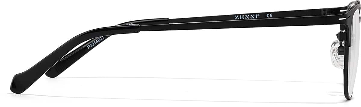 Side view of Browline Glasses P3214821 in Black