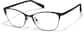 Angle view of Browline Glasses P3215821 in Black thumbnail