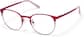Angle view of Round Glasses P3216718 in Red thumbnail