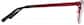 Side view of Browline Glasses P3216818 in Red thumbnail