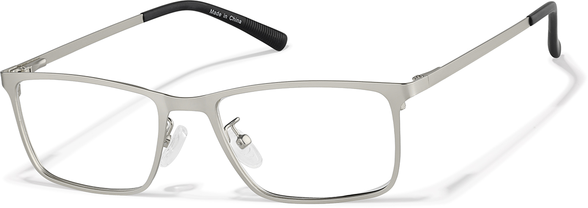 Silver Rectangle Glasses #P3217111 | Zenni Optical