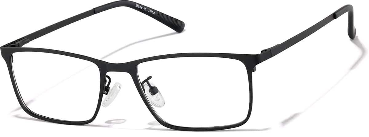 Angle view of Rectangle Glasses P3217121 in Black