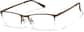 Angle view of Rectangle Glasses P3217315 in Brown thumbnail