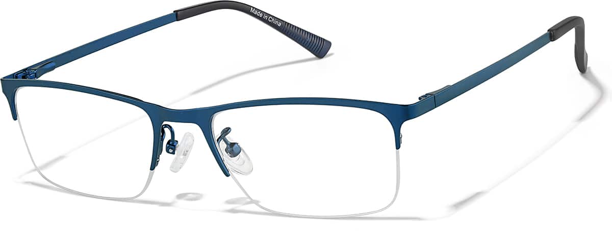 Sundinista experience BLACK&BLUE (WH)　40 Black Rectangle Glasses #P3217321 | Zenni Optical