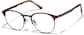 Angle view of Browline Glasses P3218215 in Brown thumbnail